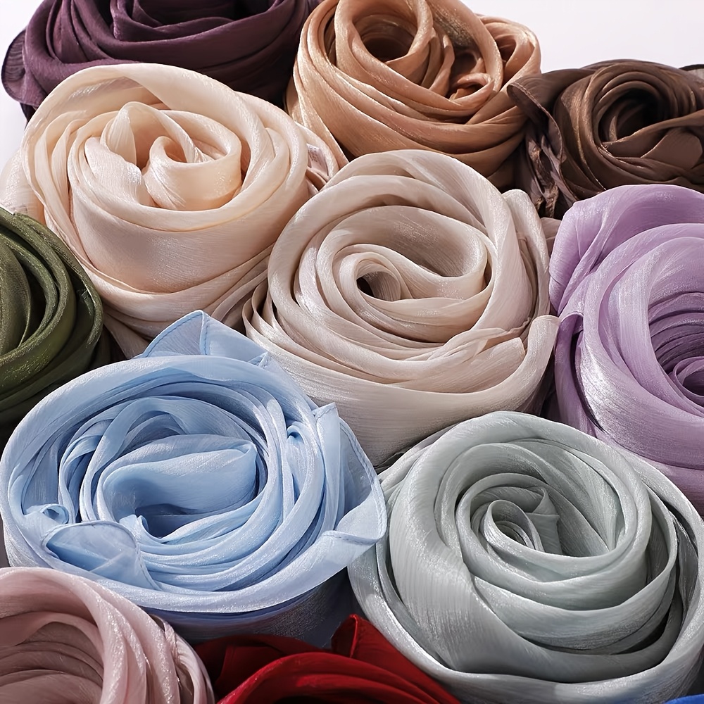 Dopamine Color Fine Sequined Neck Scarf, All-Season Accessory