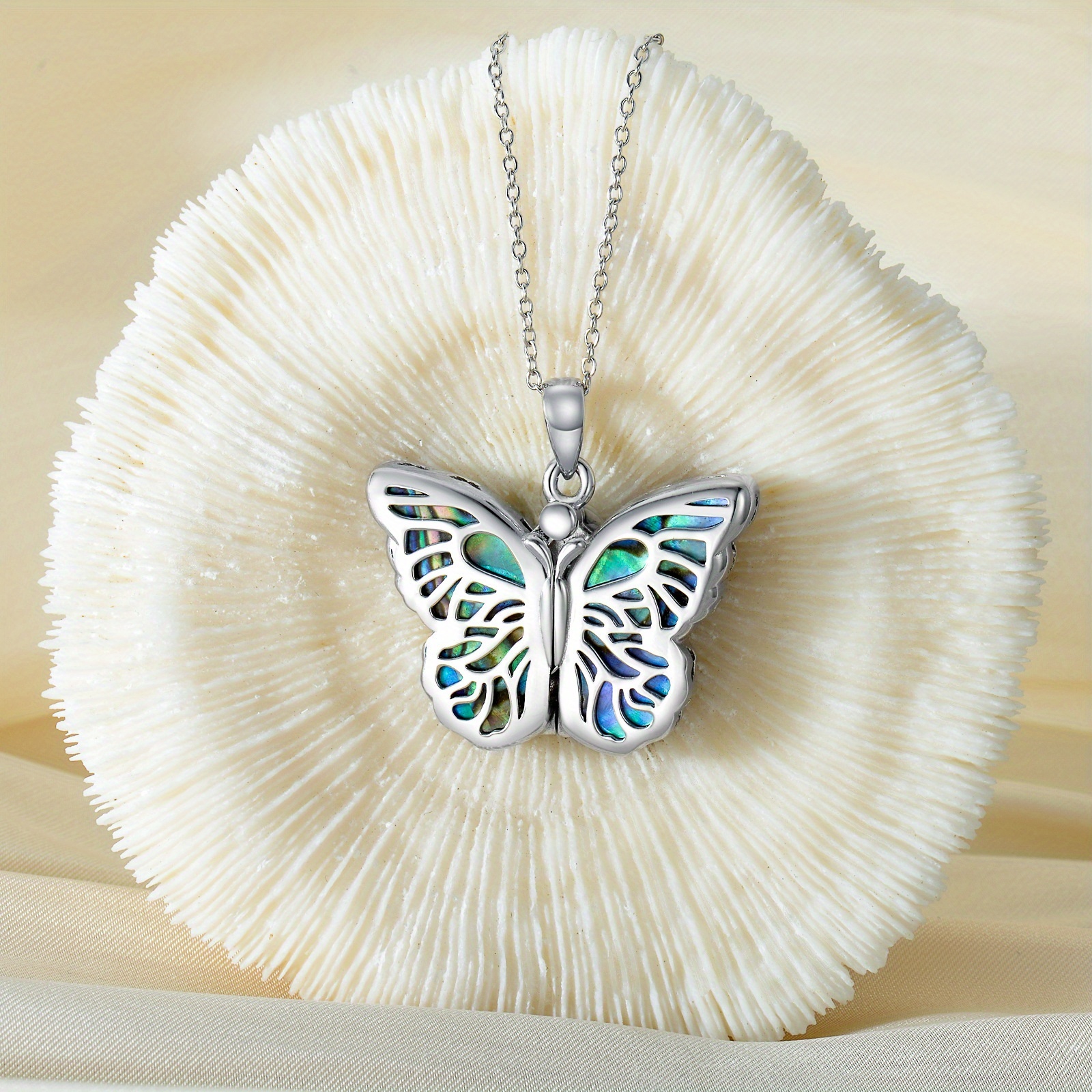 Women's 925 Sterling Silver Butterfly Locket Necklace