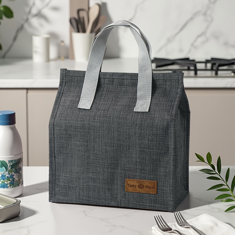 Handheld Insulated Lunch Bag, Lunch Box Bag, Exquisite Solid Color Hand-held Insulation Bag Lunch Box Bag, Non-food Contact