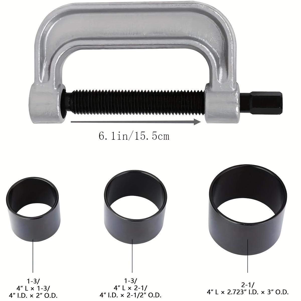 10pcs set of heavy duty ball head press and u coupler disassembly tool for car maintenance tools with 4x4 adapters suitable for 2wd 4wd cars and light trucks upper and lower ball head press disassembly tool disassembly and installation service Product details 3