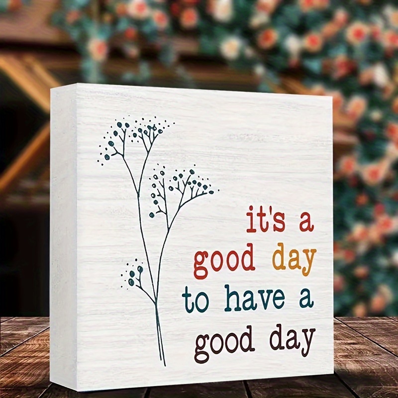 Inspirational Quote Desk Decor - 1pc Foam Pvc Square Plaque With Design, Colorful Motivational Phrases For Home, Office, Garden - Perfect Gift For Family &