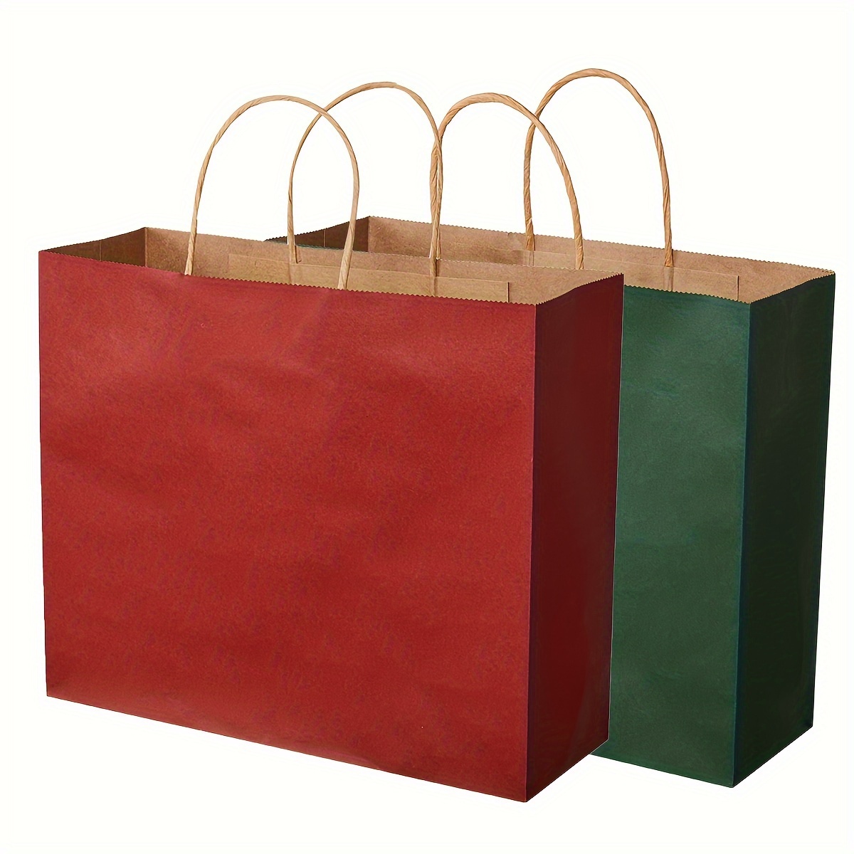 

20-pack Gift Bags, 12.6x10.6x4.3 Inches, Red & Green Combination, Paper Shopping Retail Bags With Handles, Ideal For Wedding, Birthday Party, Office Gift Packaging