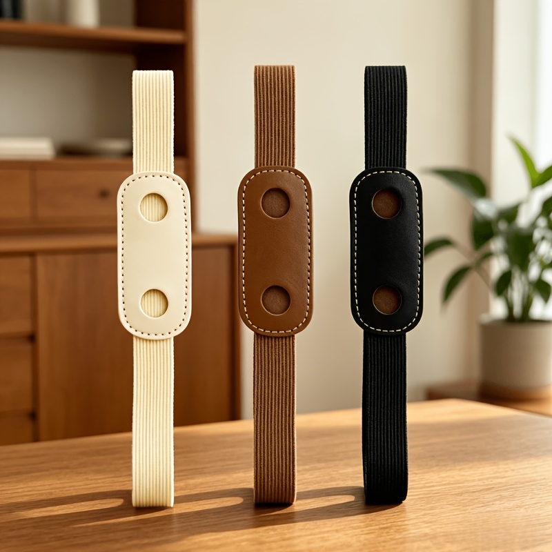 TEMU 3pcs Faux Leather Elastic Pen Holder Notebook, Solid Color Slim , Fits Most Journals, Store Pens Without Damaging Pages, Anti-loss Portable