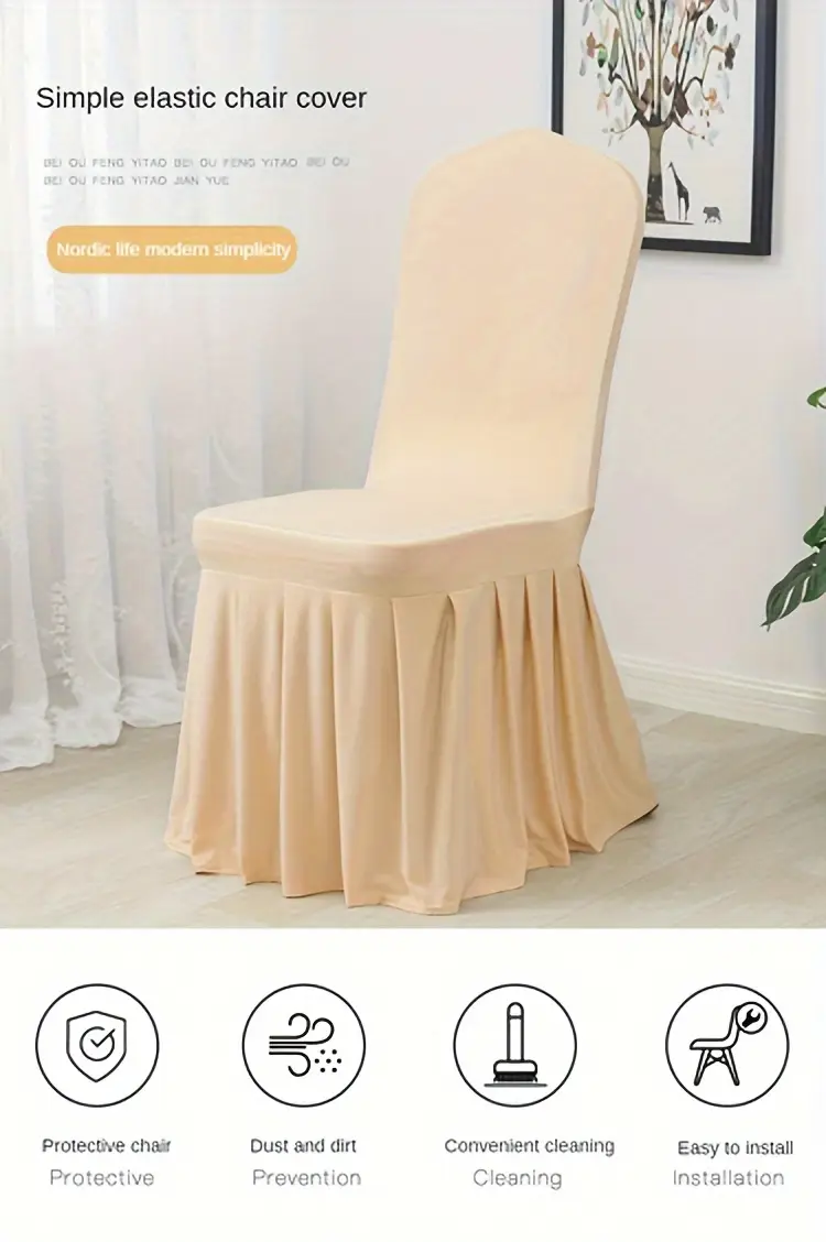 1pc elastic seat slipcover banquet chair cover multiple Temu