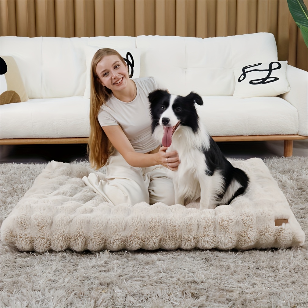   large dog bed thick foam base removable cover multiple sizes m xxxxl plush sponge pet bed for medium small large dogs cats cozy sleeping area with removable cover dog bed   furniture plush pet bed durable pet furniture Product details 0