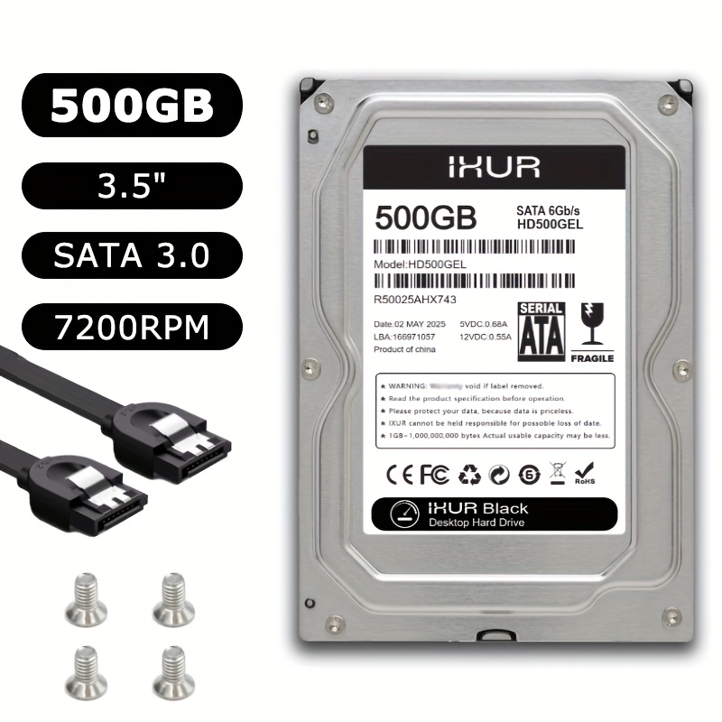 7200 Rpm Hdd Fastest Speed Ixur 500b/1tb Pc Internal Hard Drive
