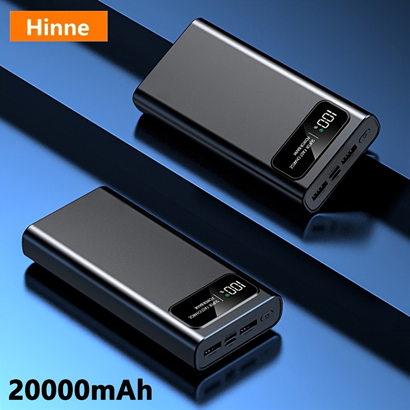 Hinne 10000/ 20000mah Portable Power Bank, Mobile Phone Battery Pack Pd Fast Charger Usb, With Display/ Type-c/ Outdoor Emergency Large Capacity Backup Power