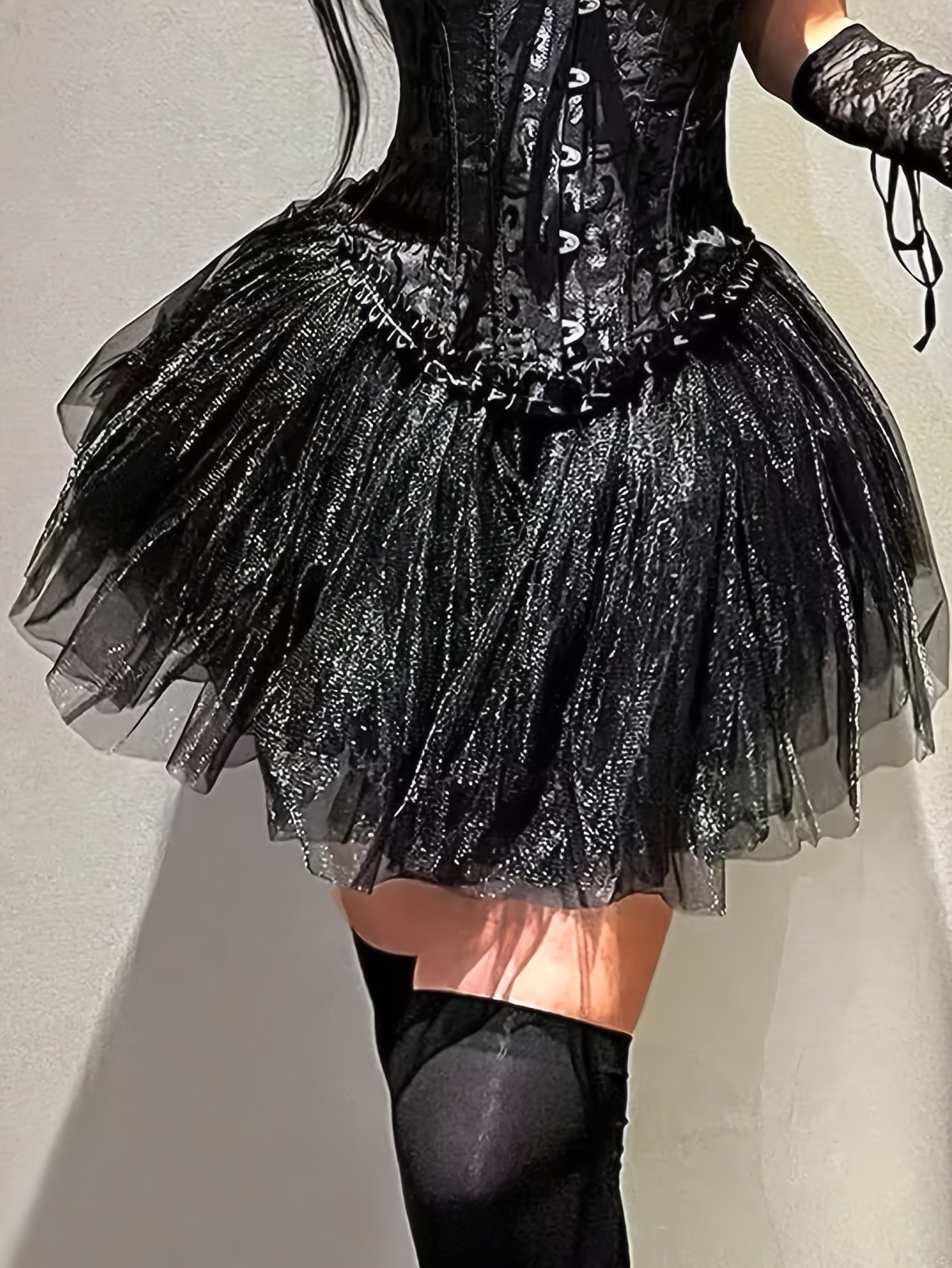 express black maxi dress The Dog Squad Fufu Tutu Dog Dress, Black Sequins, X-Small main image 1