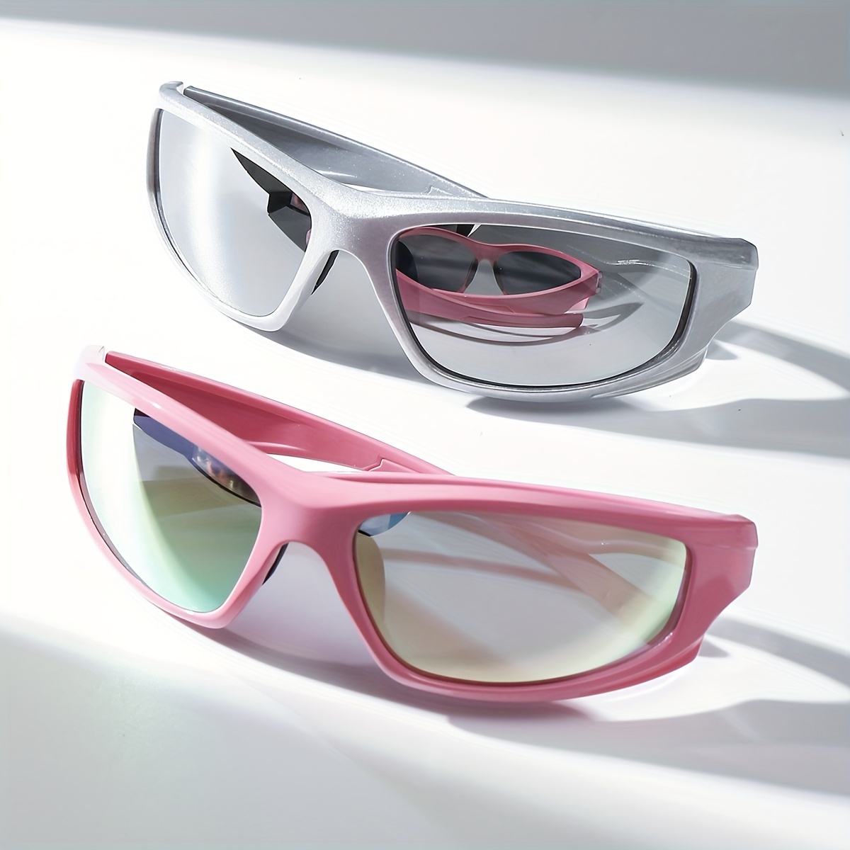 

2pcs Women's Sports Goggles Outdoor Windproof Decorative Glasses