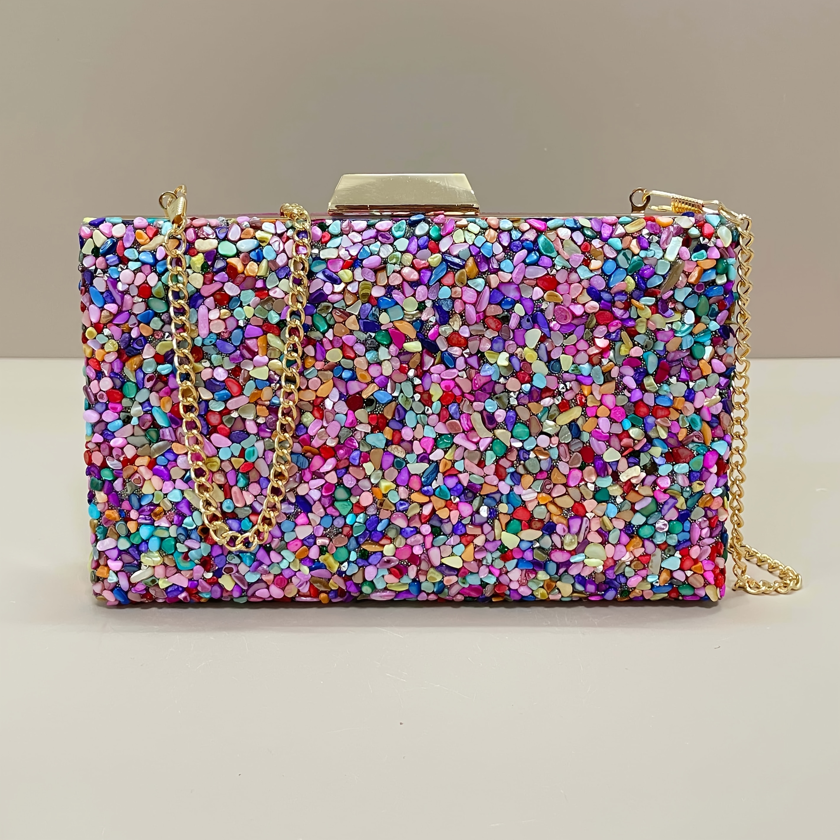 E-shop Mini Farbstein Abendtasche, geeignet für Hochzeiten, Abendpartys, formelle Anlässe, Party-, Damenhandtaschen, Schultertaschen, Umhängetaschen.