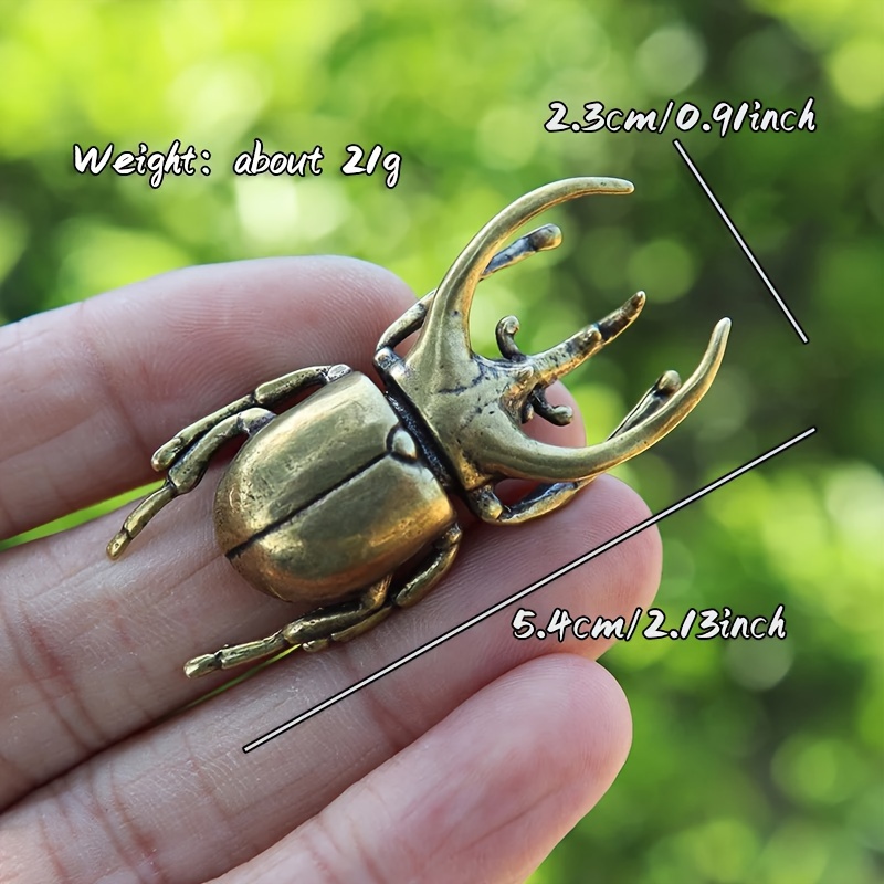 A Solid Brass Miniature Figurine Of A , A Fun Collectible For Tea Enthusiasts, Perfect As A Small Decorative Item For Home Decor