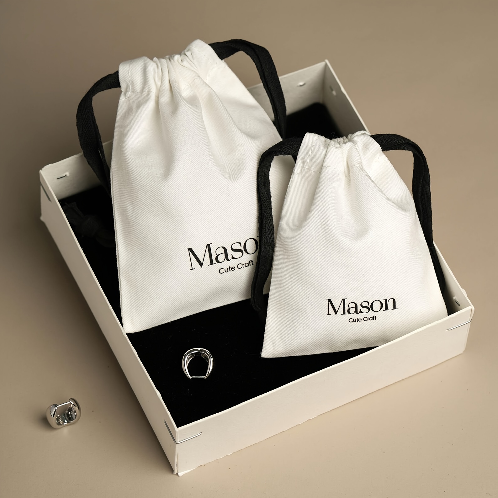 Custom Drawstring Dust Bag with Logo for Jewelry Storage