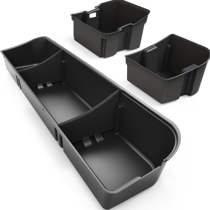 TEMU Upgraded Under Seat Storage Box For Ford F150 2015- 2024 Cab & - Unique Textured Black 3- In- 1 Design Max Storage (excl. )