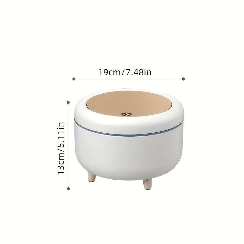 TEMU 1pc/Poubelle Nordique Haute à Pied avec Couvercle Maison Salon Chambre à Coucher Salle de Bain Scellée Anti-Odeur Grande Taille Poubelle de