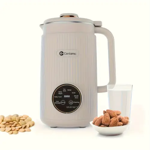 soy milk maker machine automatic soy machine for homemade almond soy oat coconut beverages with 12 stainless steel blades self cleaning 12h timer white