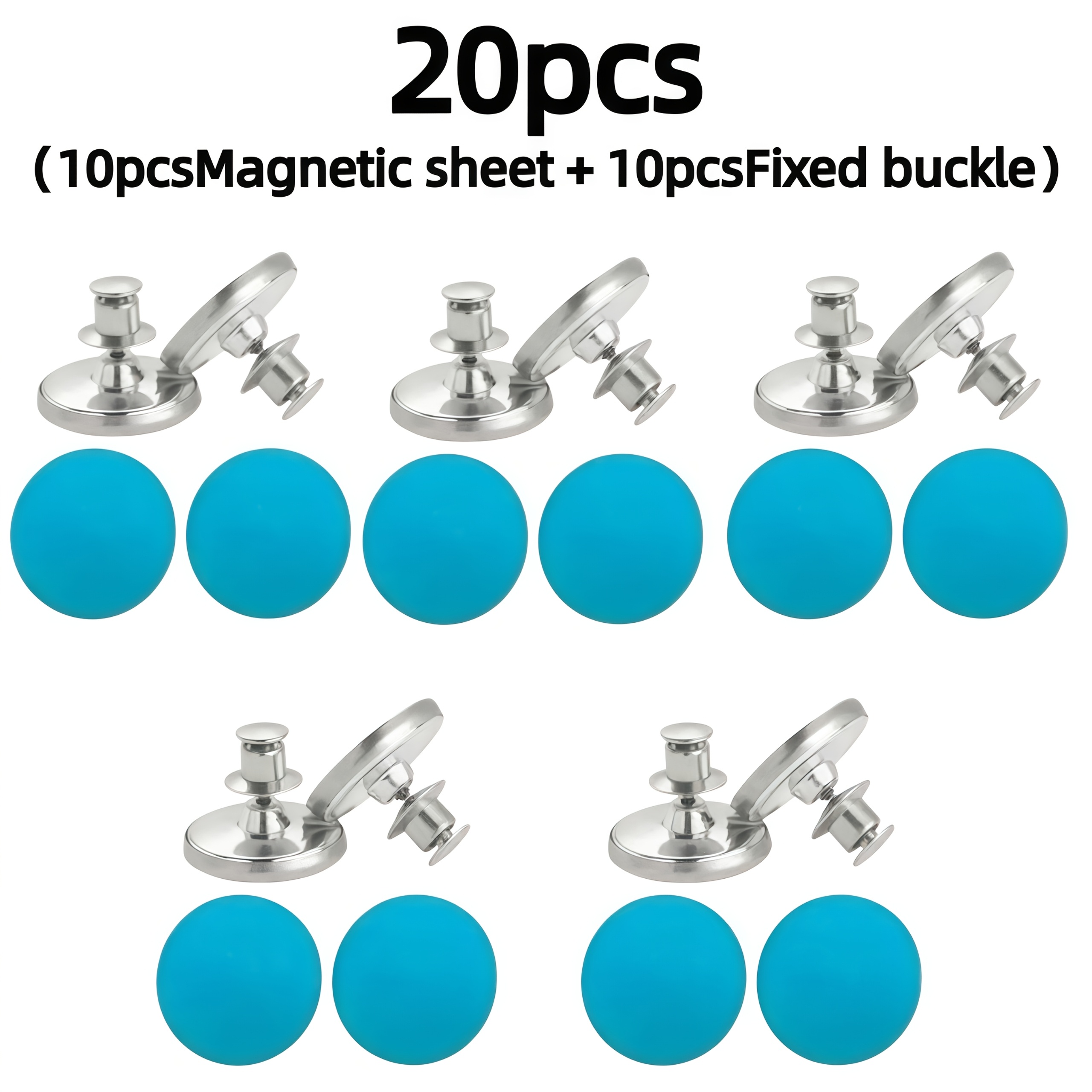 8/20pcs Curtain Magnetic Closure Buckles - Light Leakage & Wind Proof, Suitable For Securing Curtains Or Shower Curtains To Walls, Installation, No Drilling Required, Reusable