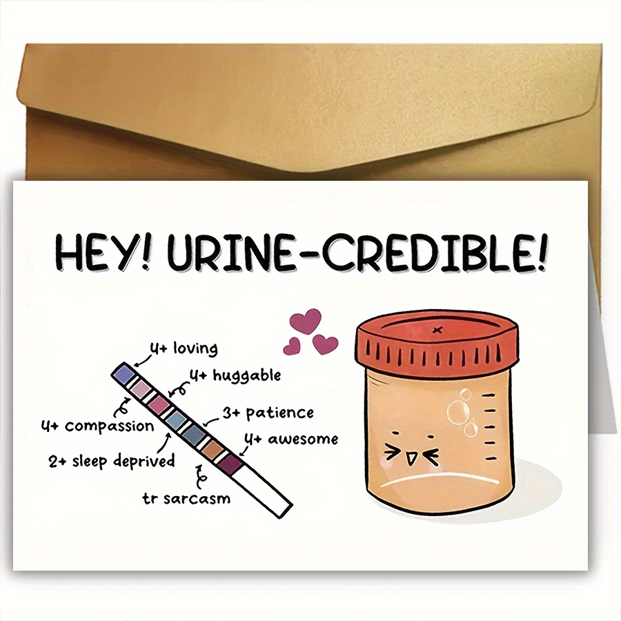 

1pc Funny Thank You Card, Hilarious Thank You Card For Doctor, Nurse, Urologist, Nephrologist, Worker, Urine Pun Appreciation Card