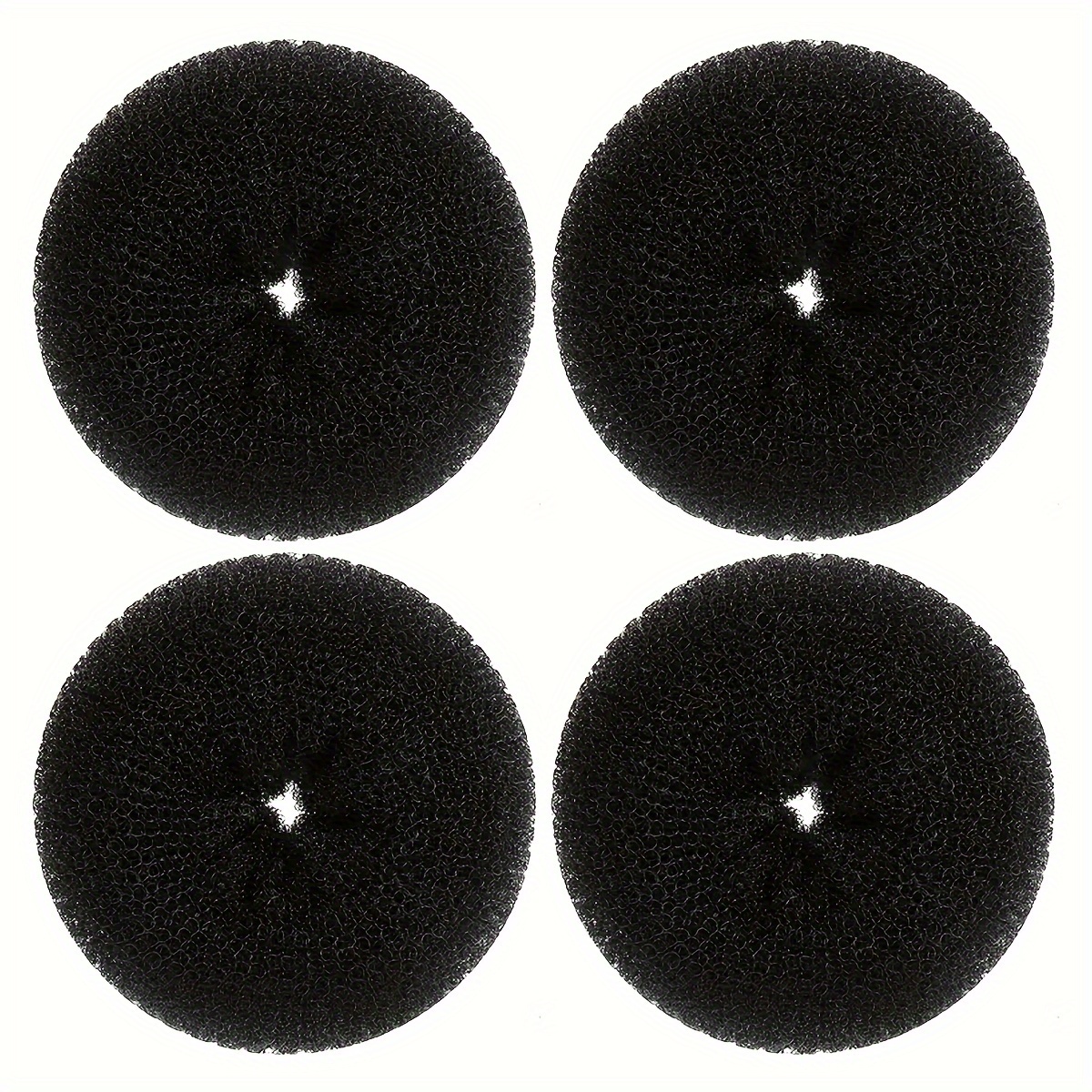 TEMU 4pcs Donut Bun Maker Set - Easy Hair Styling Tool For Perfect Ballet Buns, Chignons & Sock Buns - Ideal For Weddings, Parties &