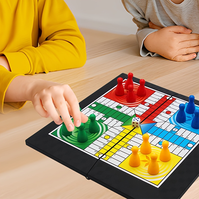 

1pc Portable Pvc Board Game, Interactive , -friendly, Ludo Flight Chess Set For Group Gatherings