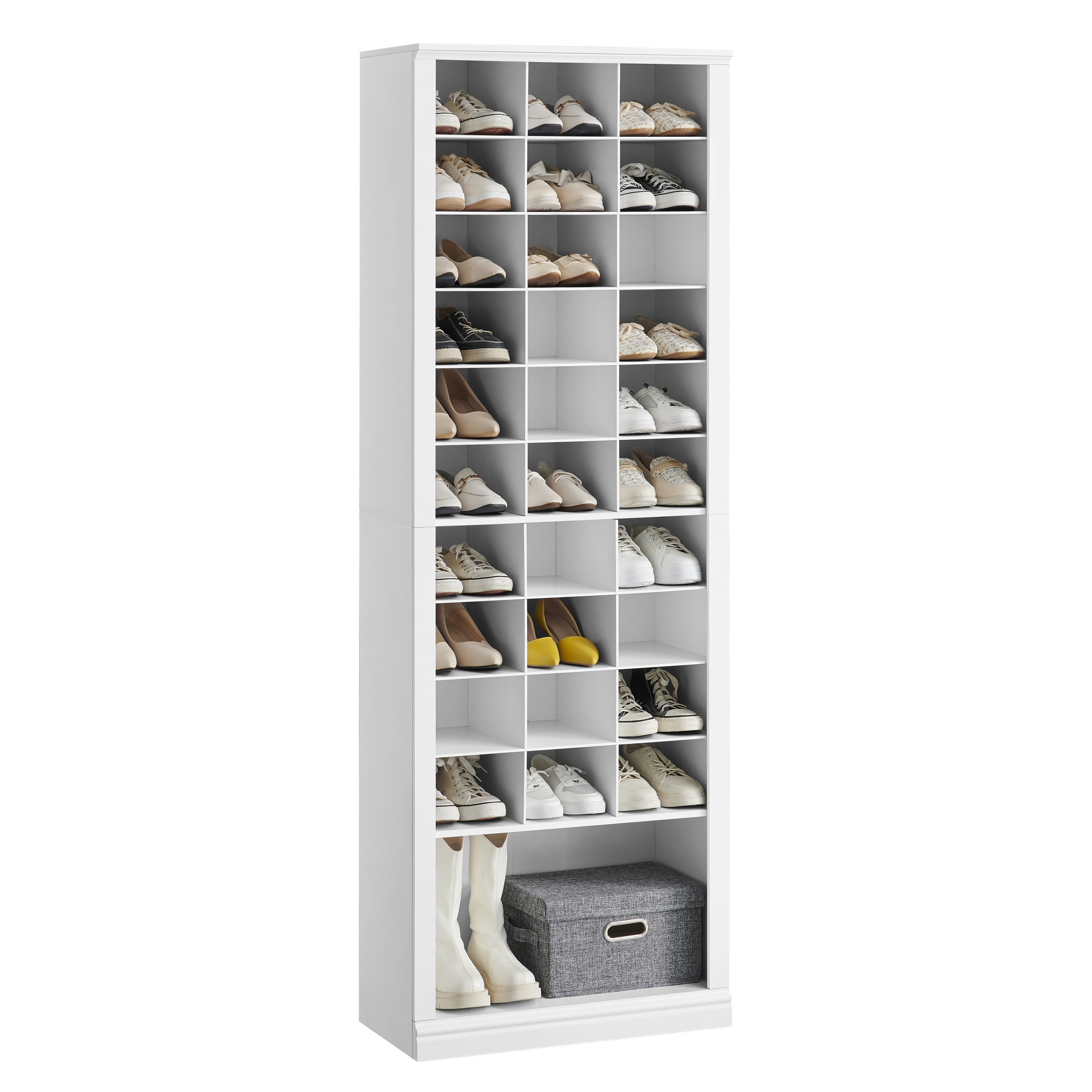 TEMU 11-tier Shoe Cabinet, Independent Wardrobe Organizer And Storage Cabinet With 31 Open Compartments, Space-saving Shoe Rack, Suitable For
