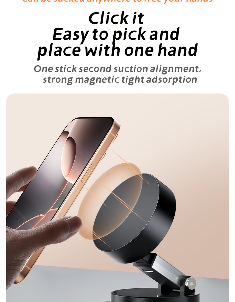 multifunctional vacuum suction cup bracket foldable retractable kitchen lazy vacuum double sided magnetic mobile phone holder details 13