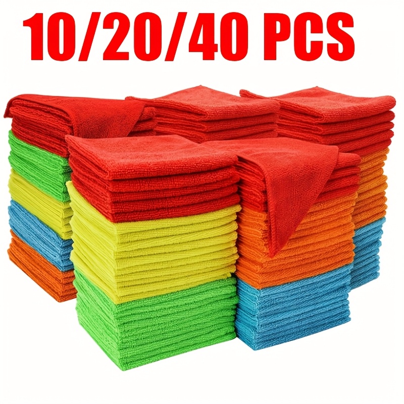   40pcs ultra   cleaning cloth ultra   towel for cars high quality multifunctional car cloth dust removal cloth cleaning cloth absorbent ultra   cloth random color suitable for car rvs houses kitchens windows