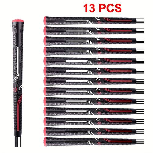 13pcs wrap golf grips anti slip rubber with technology reduced taper design textured pattern for traction standard midsize jumbo sizes blue us warehouse