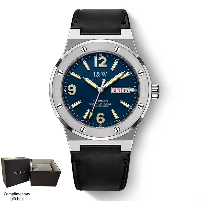 Image of [i&w Carnival] Men's Fashion Sports Mechanical Watch, Luminous Waterproof Sapphire Mirror Watch, Holiday Gifts