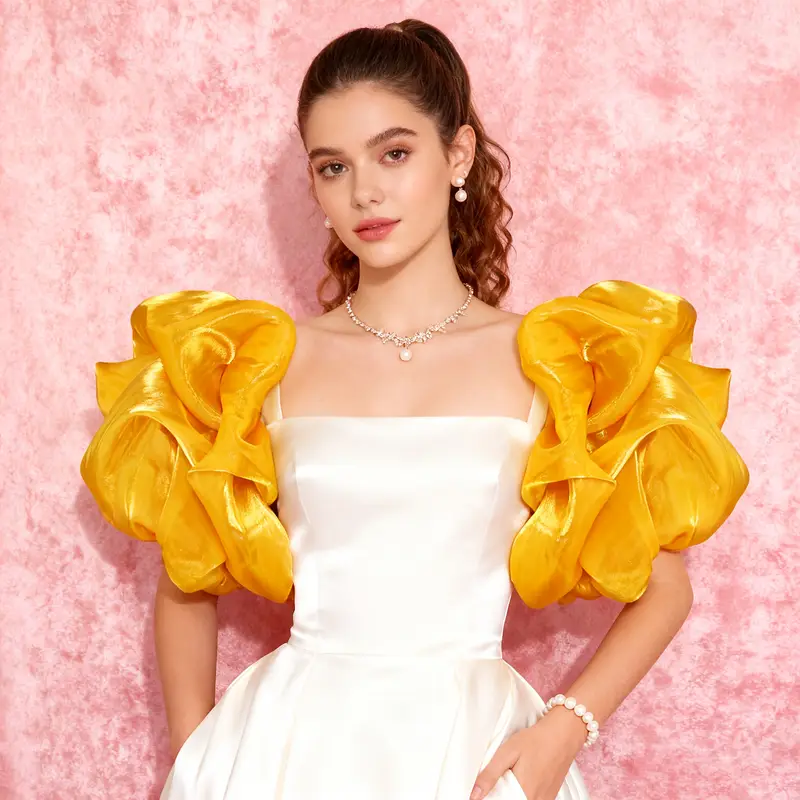 sheer arm cover for dress YAEISM Glitter Detachable Sleeves for Wedding Dresses White Tulle Puff Sleeves Removable Fancy Long Sheer Gloves Sparkly Fingerless Arm Cover Bridal Accessories for Women at Amazon Women's Clothing store