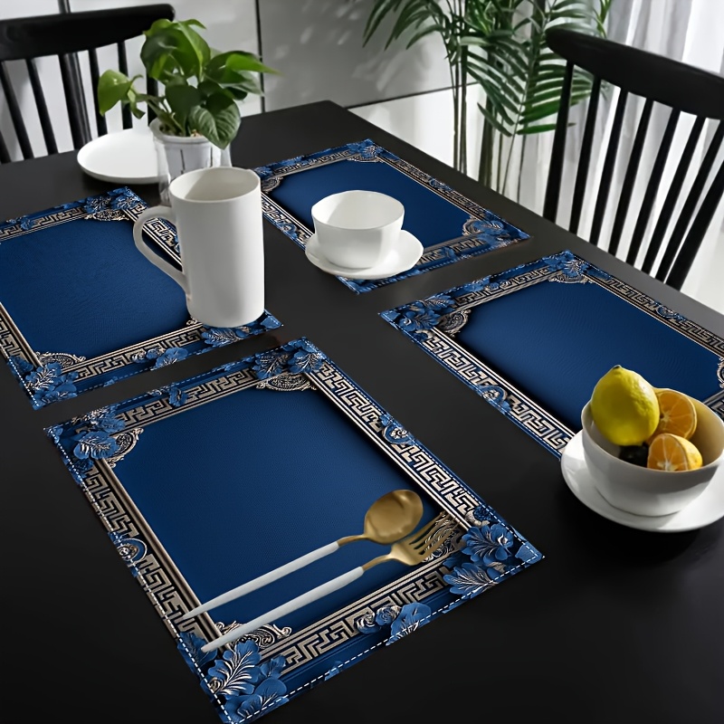 

4pcs Set Placemats - 12x18 , For Dining & Decor, For Parties & Banquets