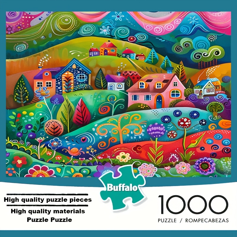 

Buffalo 1000pcs - Vibrant Landscape Art, High-quality Paper, Shape, Portable, Beginner , Ideal For Diy Art Decor, , Perfect Gift For Birthdays, Christmas, Halloween, Thanksgiving - 50x70cm/19.7x27.6in