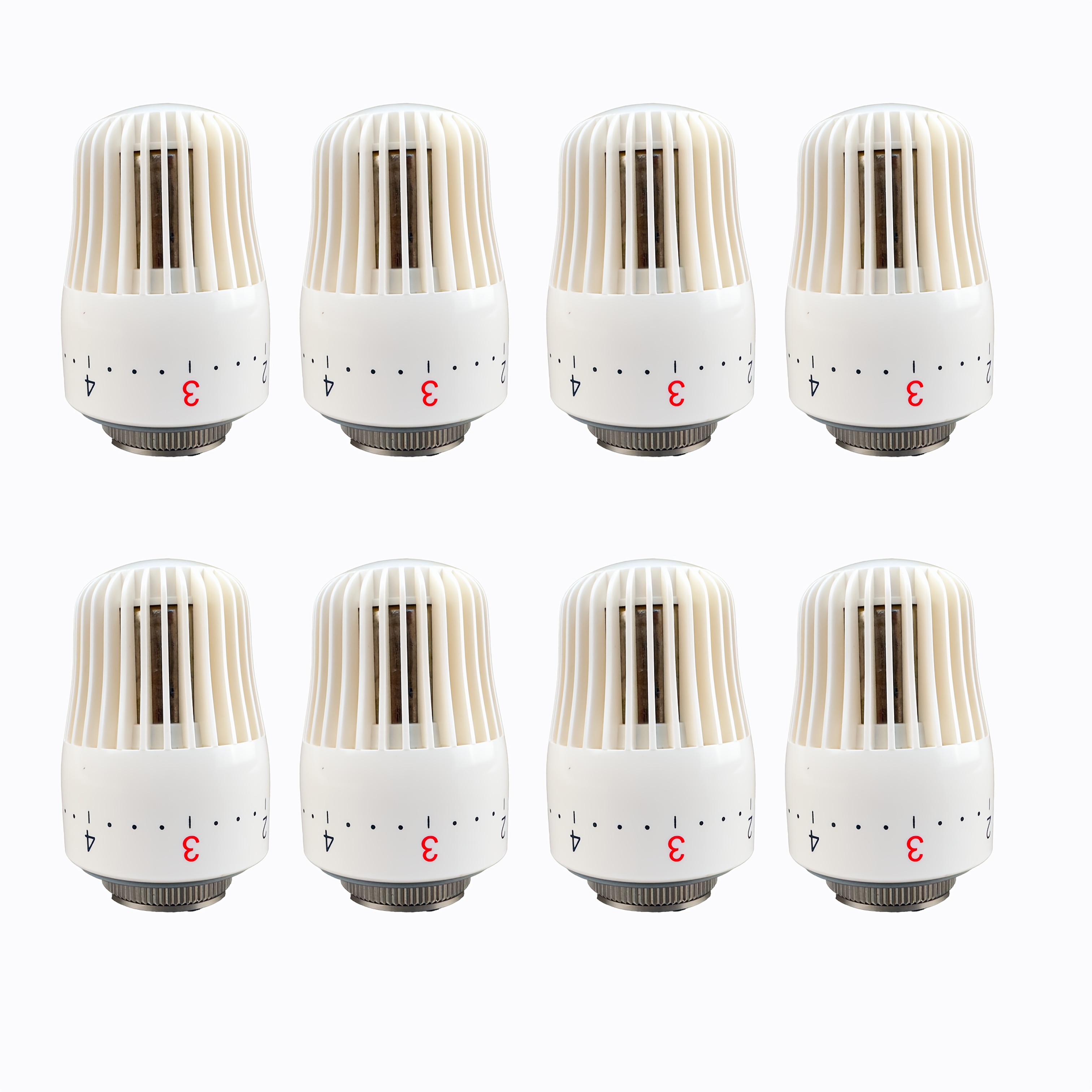 8pcs Thermostatic Radiator Head M30*1.5 Smart Radiator Valve Replacement Head Heating System Temperature Control Valves Automatic Standard Radiator Valves Replacement For Home Office