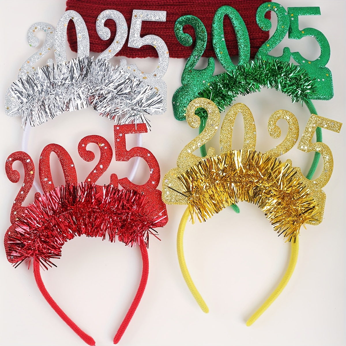 

4pcs Headbands - Polyester New 's Hairbands, 2025 , Up Accessories For New 's Eve