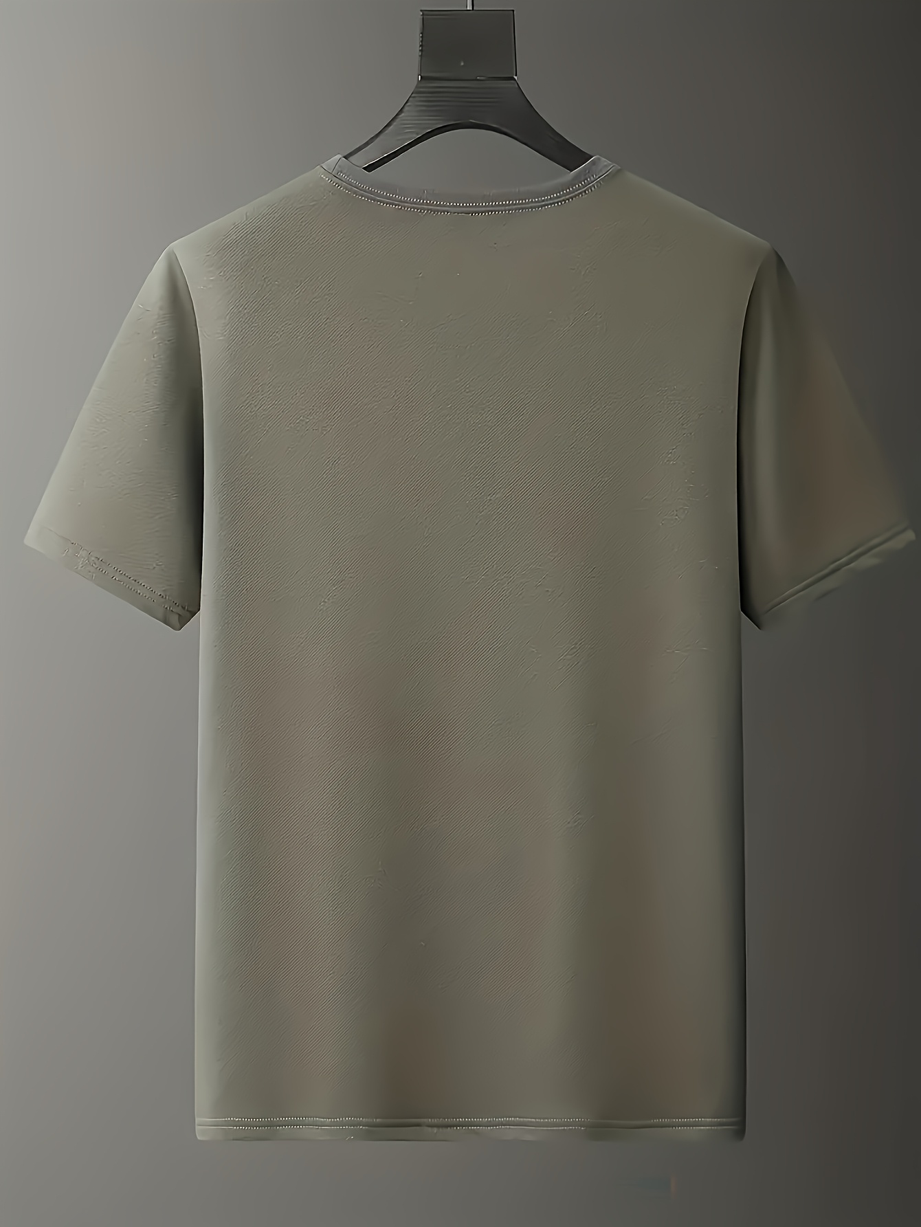 Men's casual and fashionable minimalist lines - C-Calvin printed T-shirt, round neck comfortable polyester fabric, suitable for daily wear as fashionable streetwear, Men's clothing
