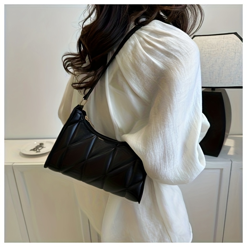 Bolso de Hombro Casual para Mujer, Bolso de Axila Elegante y Sencillo, Cartera Moderna para Uso Diario y Desplazamientos, Disponible en 3 Colores: , Blanco, Caqui