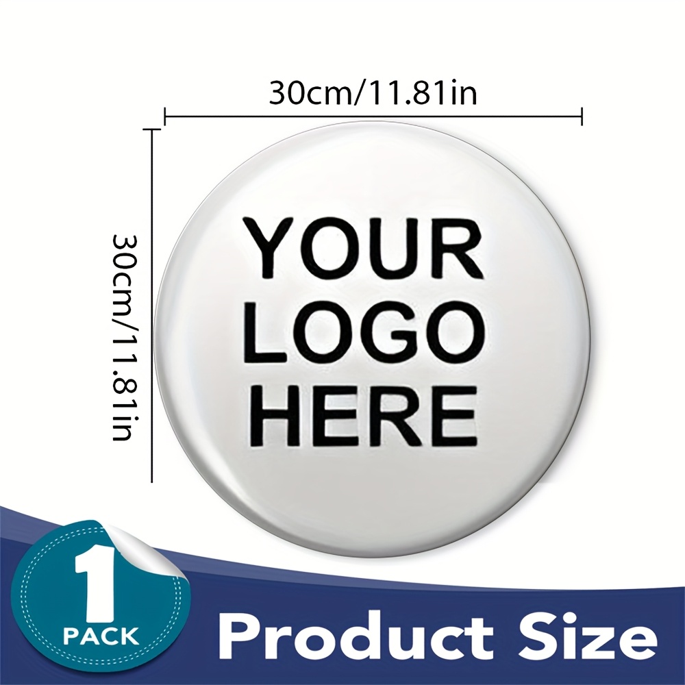 1pc, Customizable Round Magnetic Car Logo, Vehicle Advertising And Commercial Brand , Magnetic Blank Sign, Waterproof And Dustproof, Removable And Reusable