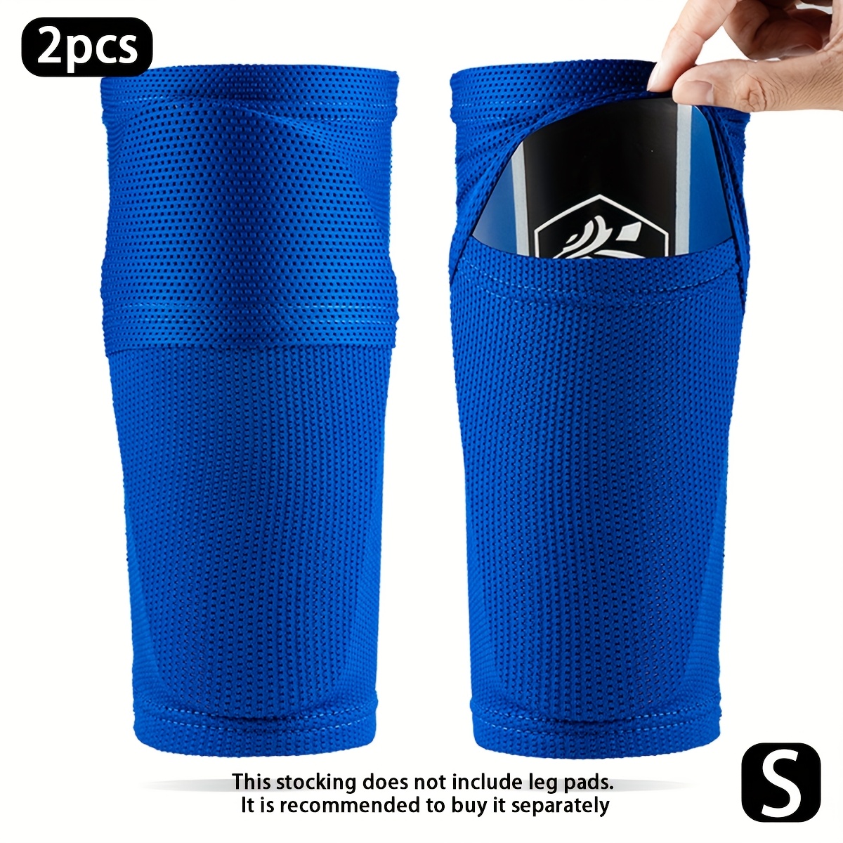 TEMU 1 Pair Of Portable Sports Accessories, In Black, White, And Blue, Breathable And Comfortable, Quick To Put On, The Best Soccer Partner, Suitable