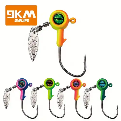 Sequin Spinner Jig Head Hooks For Soft Lures Anti hanging - Temu