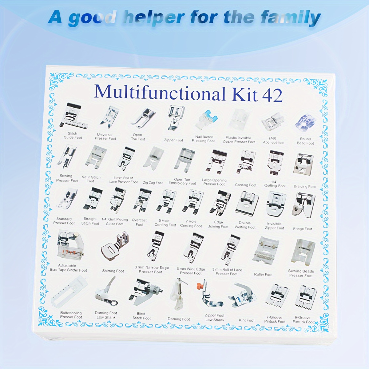 

(1set (42pcs) Multi Functional Home Sewing Presser Foot, 42 Piece Simple Presser Foot Set, A Good Helper For Families, The Best Gift For Mothers And Wives