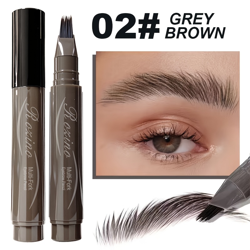 Dual-Action Quick Water Eyebrow Pencil with Multi-Branch Brush Head Design: Defines Each Hairline with a Single Stroke, Precisely Fills in Hairline, Waterproof, Long-Lasting, Smudge-Proof. Three-Dimensional Hair Flow Technology for Natural Blending