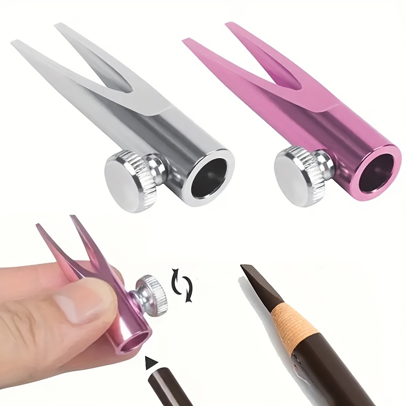 

1pc Precision Metal Eyebrow Pencil Sharpener Holder, Cable Cutter Auxiliary Tool, Unscented Eyebrow Shaping Assistant