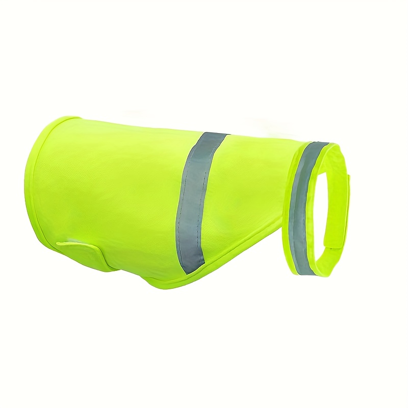 TEMU Medium-sized Dog Comfortable Close-fitting Reflective Breathable Vest-safety Hanging Ring Closure, Polyester Material, Suitable For And Running