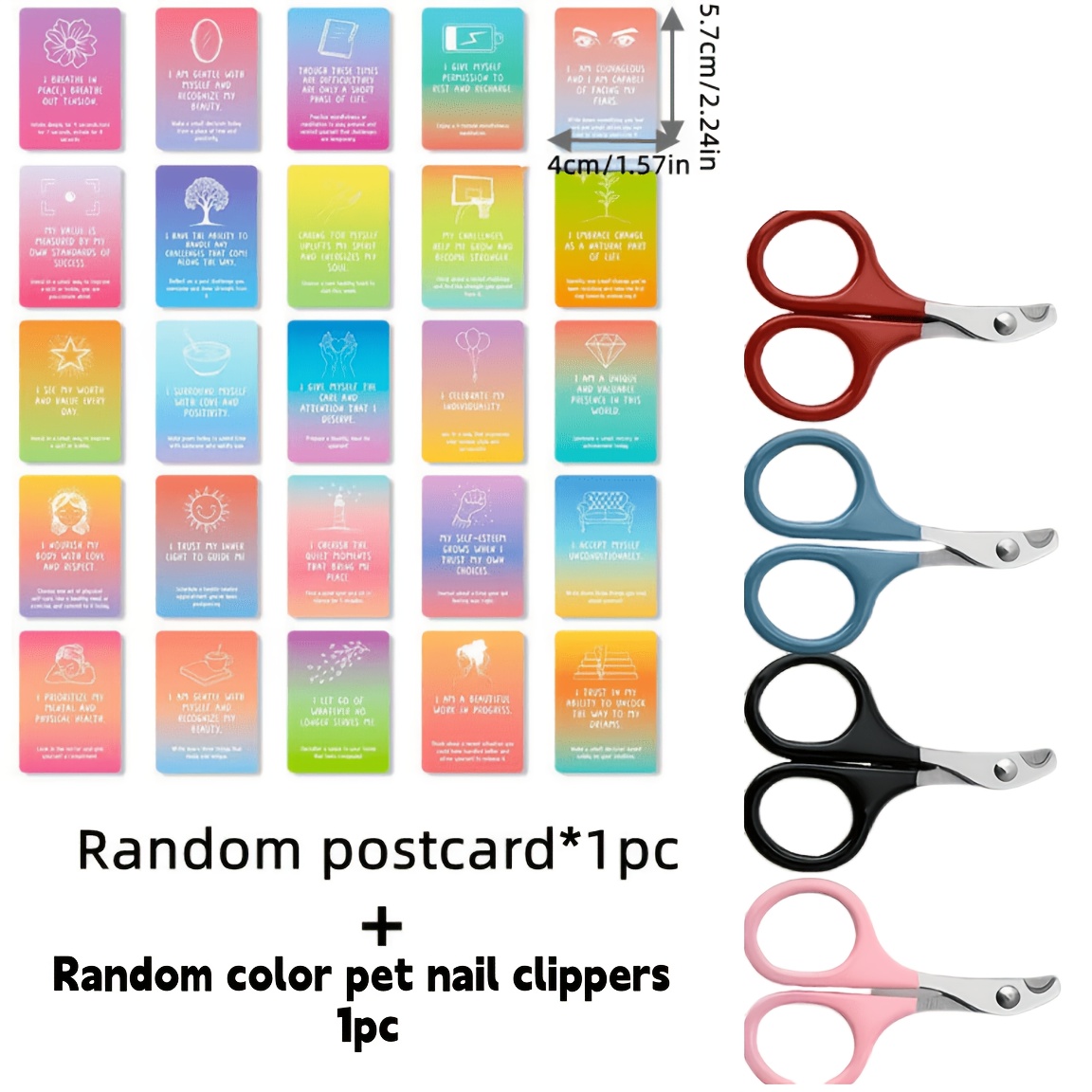 TEMU Professional-grade Pet Nail Clipper, Random Color, Includes Postcard [random Style]. Specifically Designed For Precise And Safe Nail Trimming On