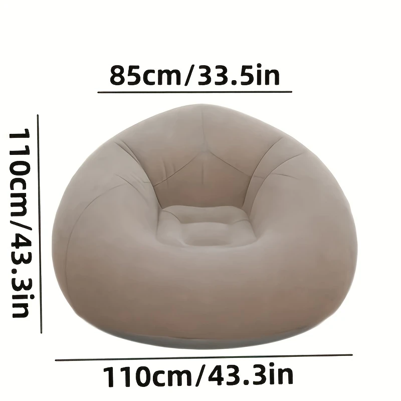 1pc sac de haricot moderne confortable gonflable - en pvc durable, adapté , à coucher, létude, lutilisation intérieure et extérieure, design pliable, facile à , pas besoin de recharge - disponible en /vert/rouge. détails 9