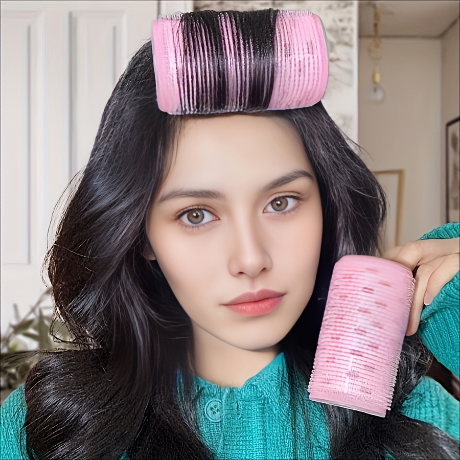 

2pcs French Fluffy Hair Rollers - Self-adhesive Aluminum Curlers For Bangs & Styling, Volumizing Clips For All Hair Types, Bangs Styling, Volumizing , All Hair Types