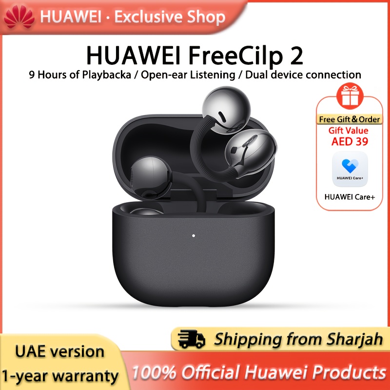 huawei   2 open ear clip on earbuds   c bridge design lightweight 38h battery fast charge dual driver dust proof touch head   ios  
