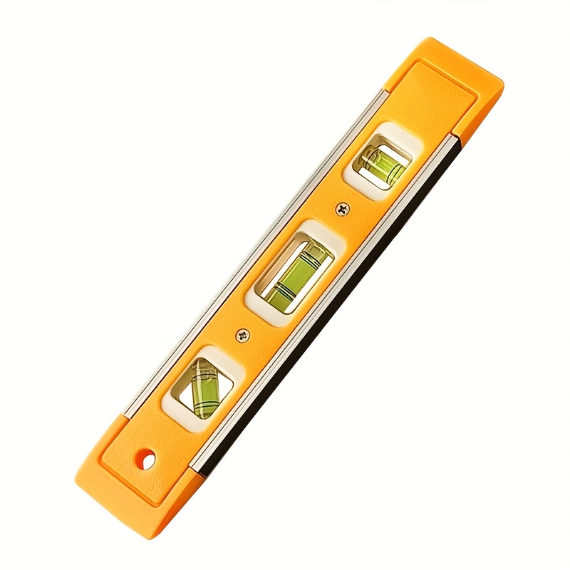TEMU 1pc Precision Spirit Level 23cm/9.05inch Ruler Mini Small Aluminum Alloy Solid Anti-fall Leveling Instrument Tool Strong Magnetic Easy To Carry