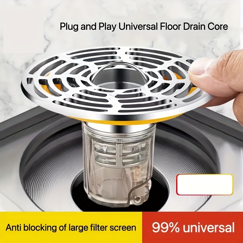 

1pc Drain de Salle de Bain Anti-Odeur Amélioré avec Couvercle - Plastique , pour les Égouts de Cuisine & Salle de Bain