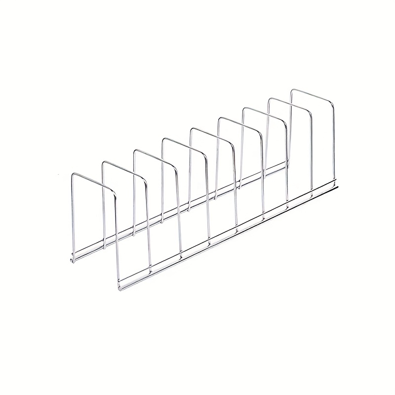 TEMU Stainless Steel Kitchen Organizer - Dish Rack, Utensil & Pot Lid Holder For Home Use, Dish Drying Rack For Kitchen Counter