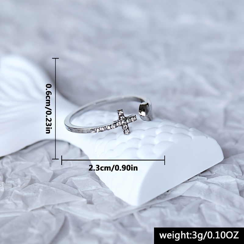 Easy Heart Exquisite Women'S Ring Open Adjustable Design Sparkling Synthetic Zirconia Inlaid Wedding Party Wear Fashion Women'S Jewelry Jewelry Holiday Commemorative Gift